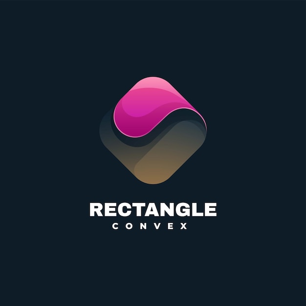 Vector Logo Illustration Rectangle Gradient Colorful Style