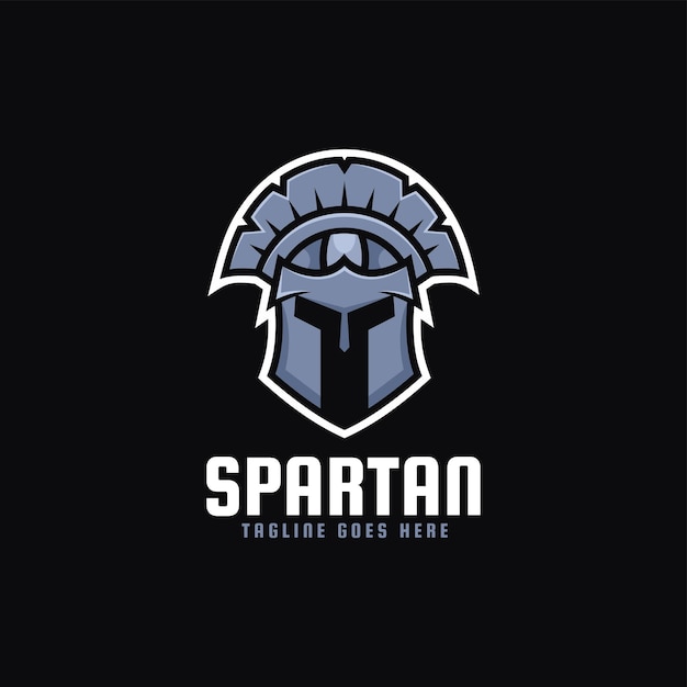 Vector logo illustration spartan simple mascot style