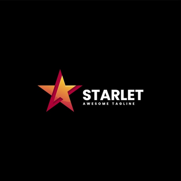 Vector Logo Illustration Star Gradient Colorful Style