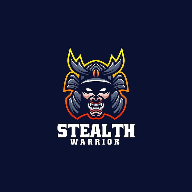 vector logo illustration stealth warrior e sport and sport style