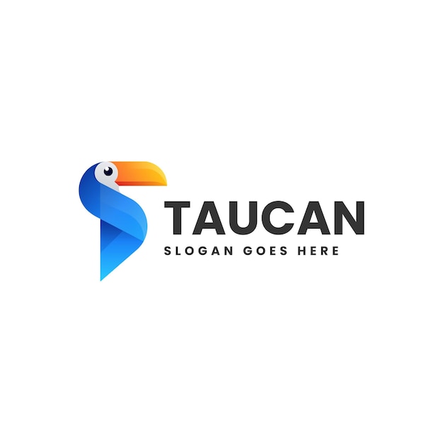 Vector Logo Illustration Toucan Gradient Colorful Style