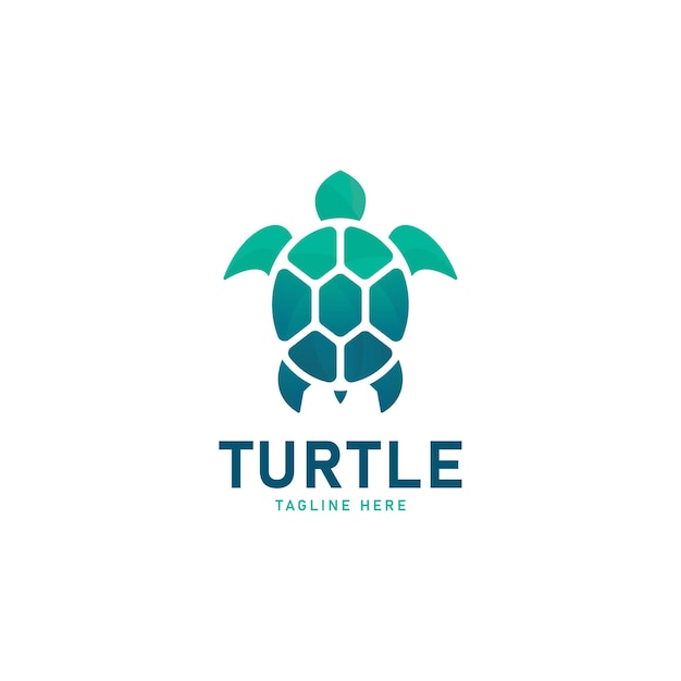 Vector Logo Illustration Turtle Gradient Colorful Style