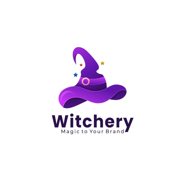 Vector vector logo illustration witch gradient colorful style