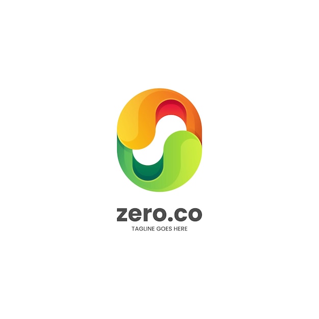 Vector Logo Illustration Zero Gradient Colorful Style