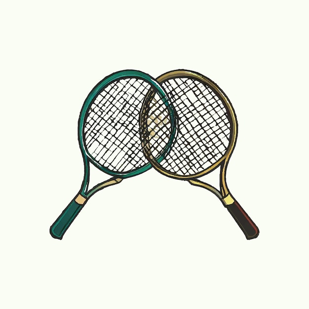 Vector vector logo the international tennis tournament wimbledon logo design tennis rackets sport