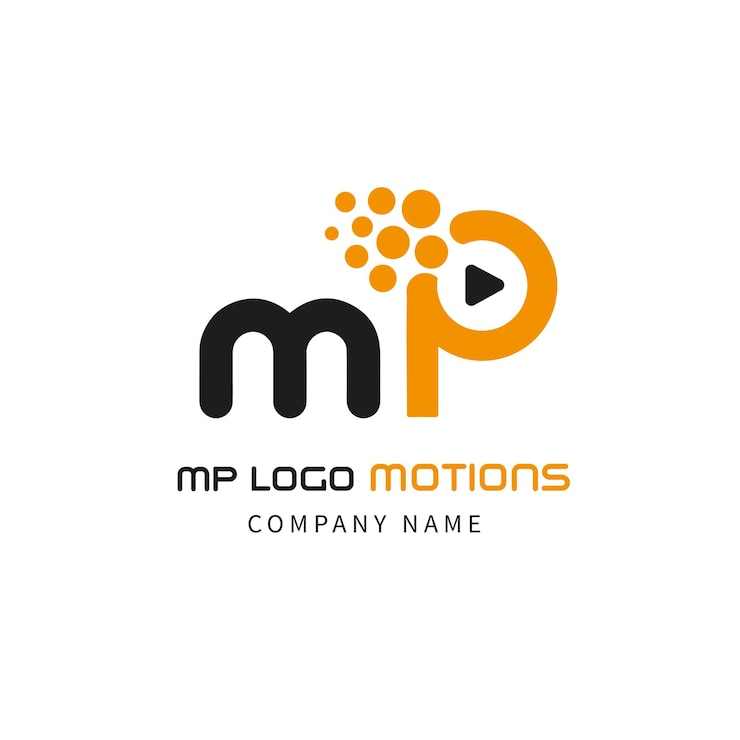 वेक्टर vector logo letter m b motion graphic about movements and motion components