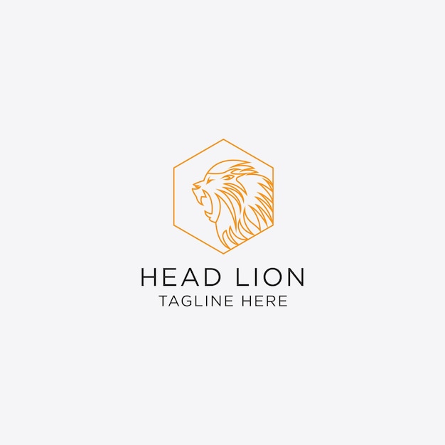 Vector Logo Lion Design Monogram sjabloonpictogram