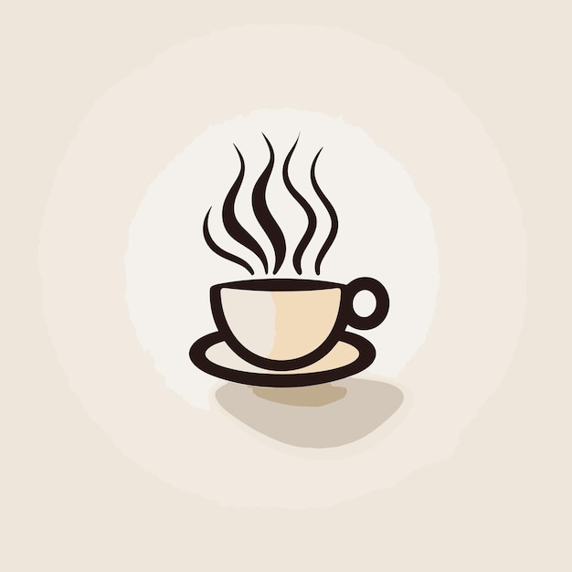 Vector logo ontwerp van koffiekop Premium koffiewinkel logo Icon van koffiebeker