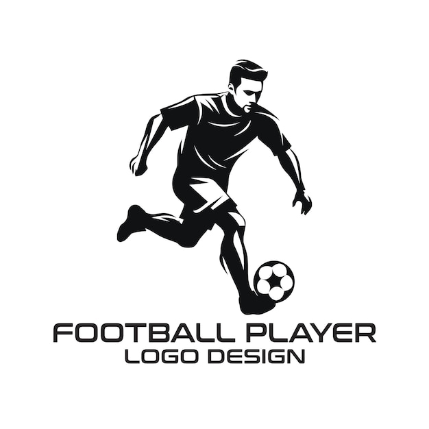 Vector logo ontwerp van voetballer