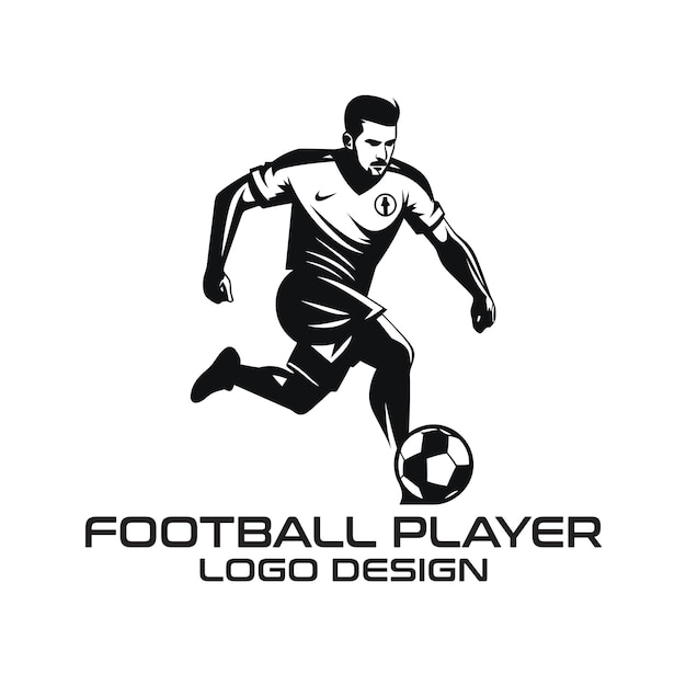 Vector logo ontwerp van voetballer