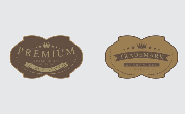 Vector vector logo ontwerpelementen pictogram symbolen retro vintage badges vector ontwerpelementen