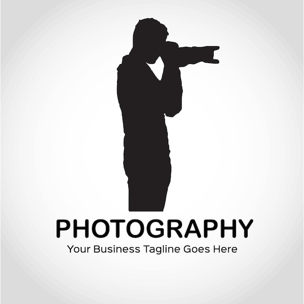 vector logo for photography studio camera man