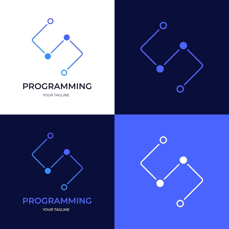 Premium Vector | Vector logo for programming logo design for layout