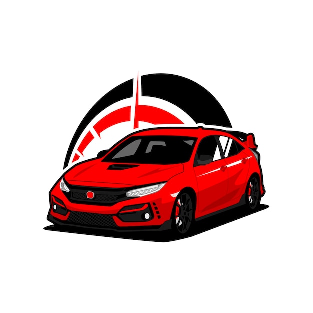 векторный логотип спортивный автомобиль седан скорость