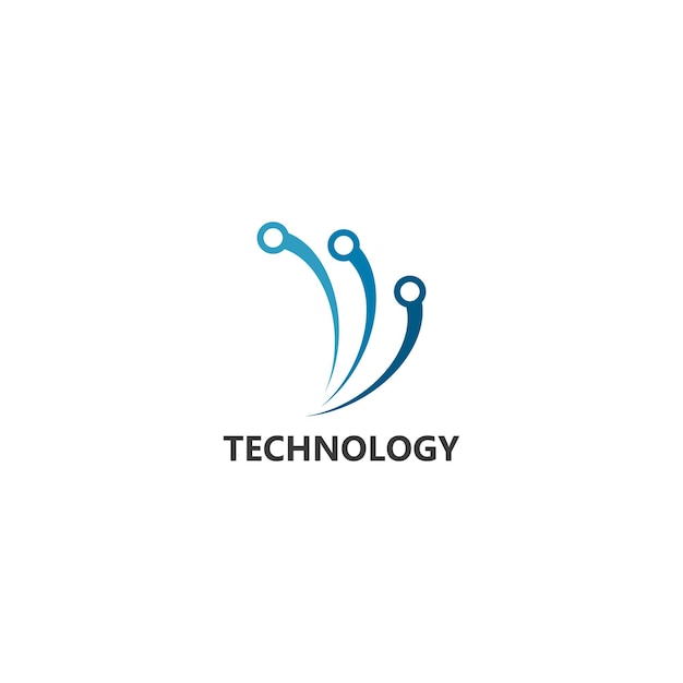 Vector logo technology concept illustration