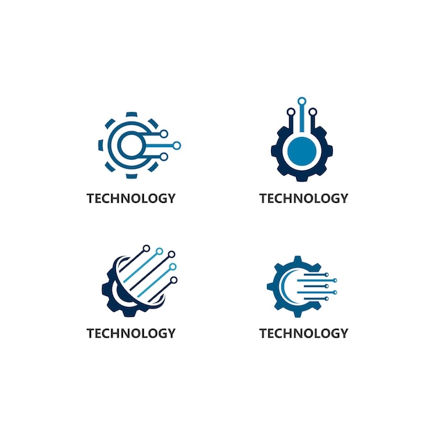 Vector vector logo technology concept illustration