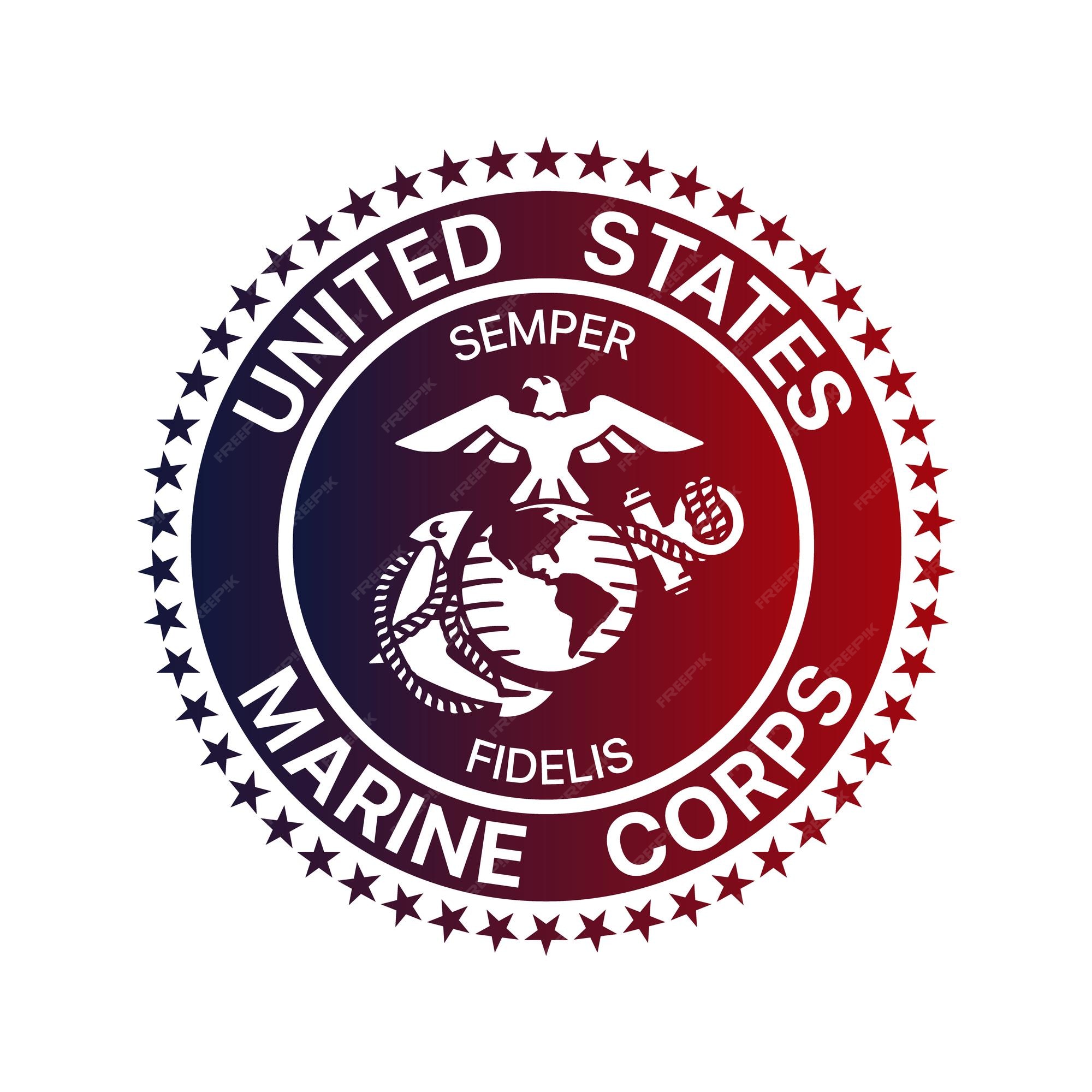 Premium Vector | Vector logo of the united states marine corps usmc