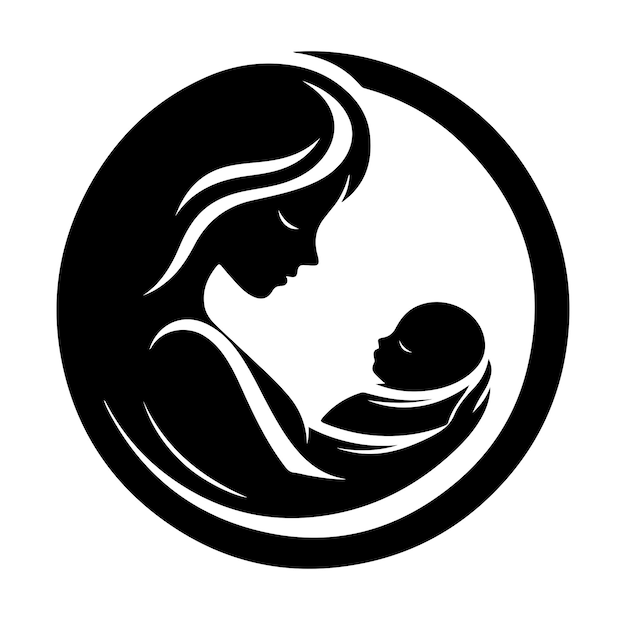 Vector logo van de pasgeboren moeder