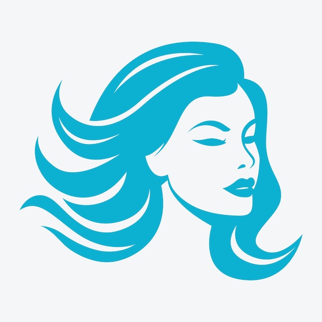Vector vector logo van een mooie vrouwen spa logo haarsalon logo schoonheidssalon logo spa icoon