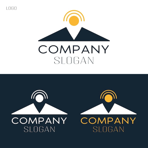 Vector logo with a creative concept for a company