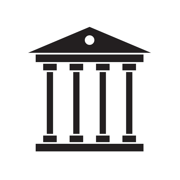 Vector logoontwerp sjabloon voor bouwbank-iconen
