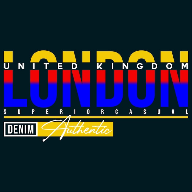 Vector london typography illustration design