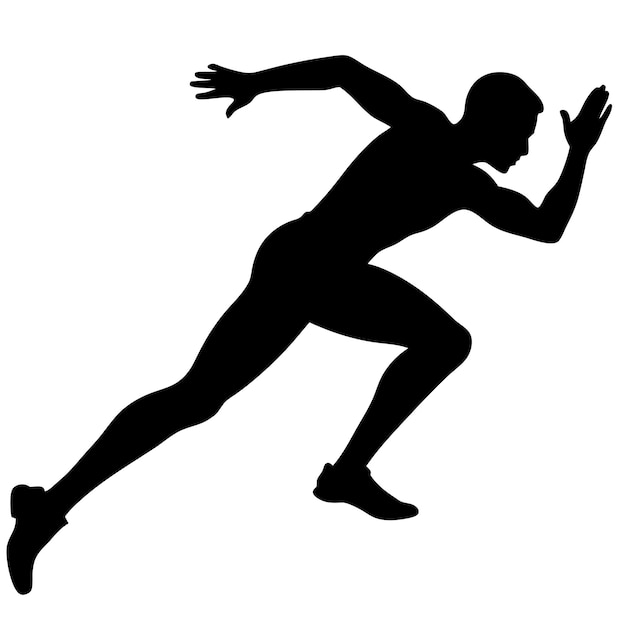 Vector loopt man silhouet rechterkant 26