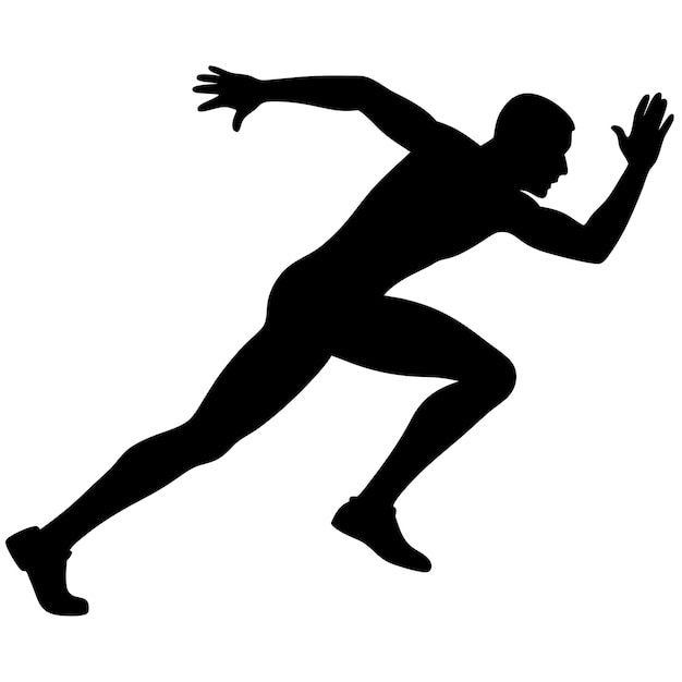Vector loopt man silhouet rechterkant 9