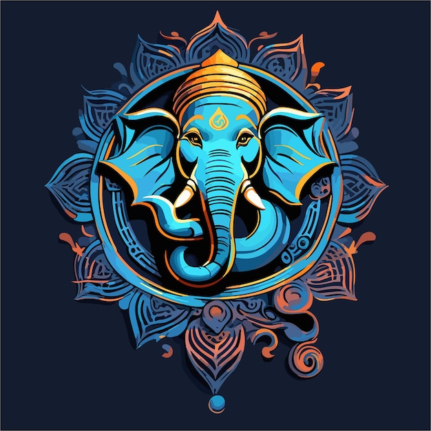 Illustrazione vettoriale di lord ganpati per il festival ganesh chaturthi dell'india