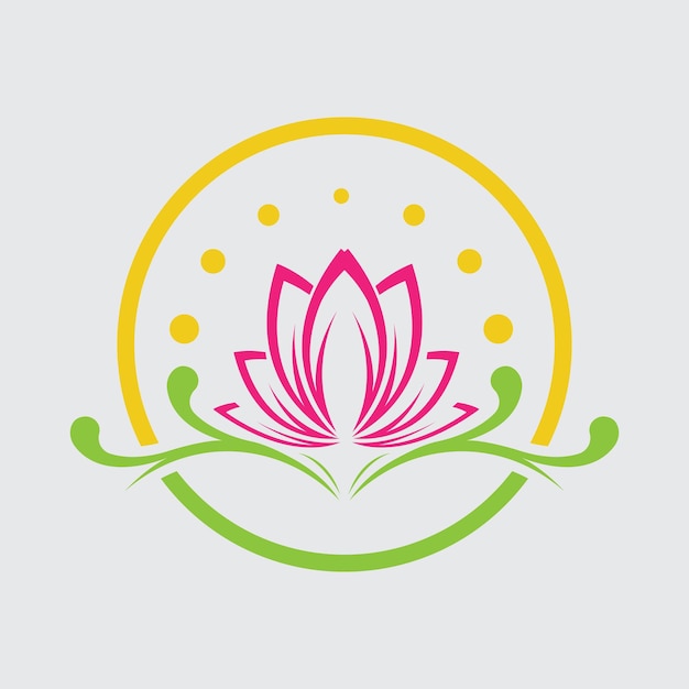 Vector lotus bloem ontwerp voor spa yoga klas hotel en resort