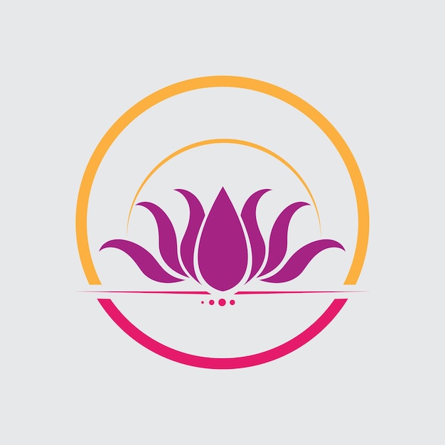 Vector lotus flower design for spa yoga class hotel and resort