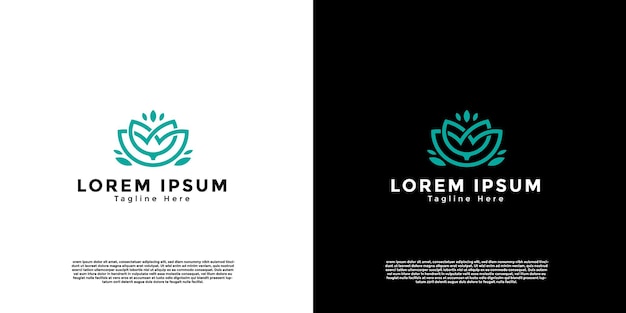 Vector lotus flower logo