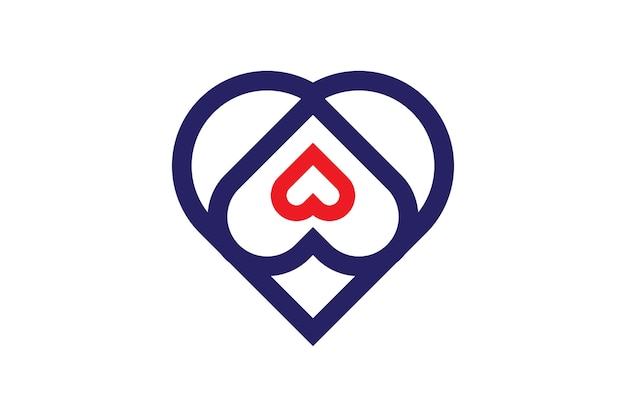 вектор любовь дизайн шаблона логотипа