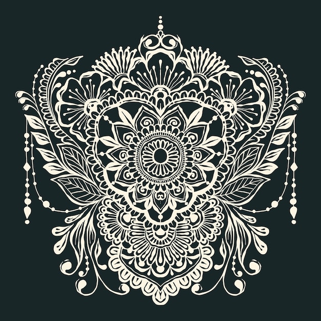 Vettore vector amore mandala design per tutto