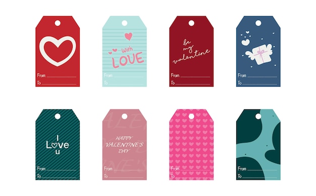 vector of the love tag card