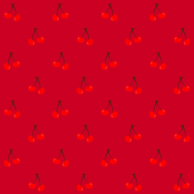 Vector vector low poly cherry seamless pattern