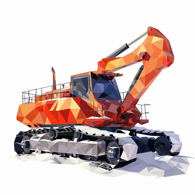 Vector vector_low_poly_snowcat_white_background