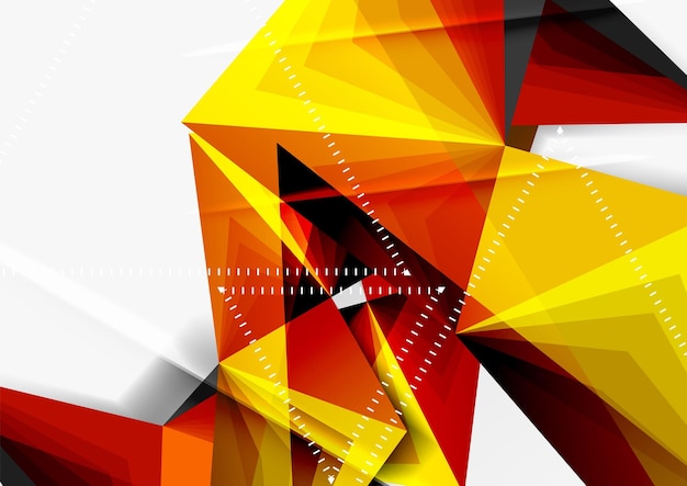 Vector low poly style 3d triangle line a4 business or technology abstract template