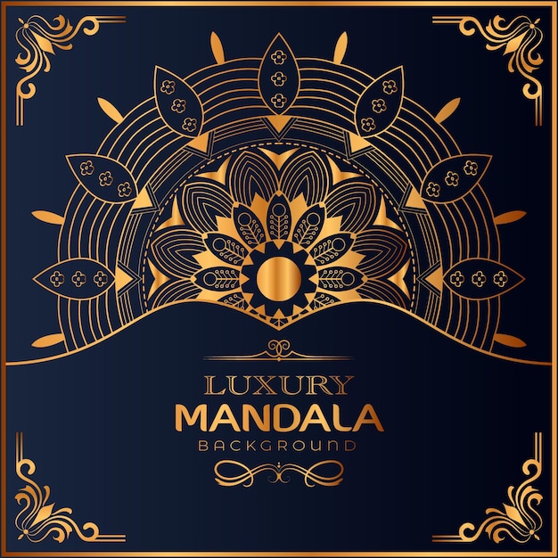 Vector Luxe mandala achtergrond Ontwerp vectorillustratie