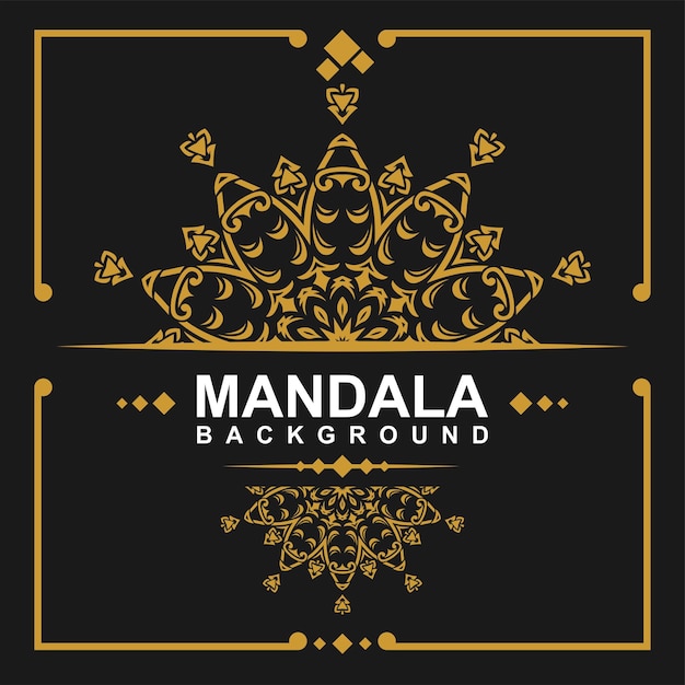 Vector luxe sier mandala ontwerp achtergrond in gouden kleur