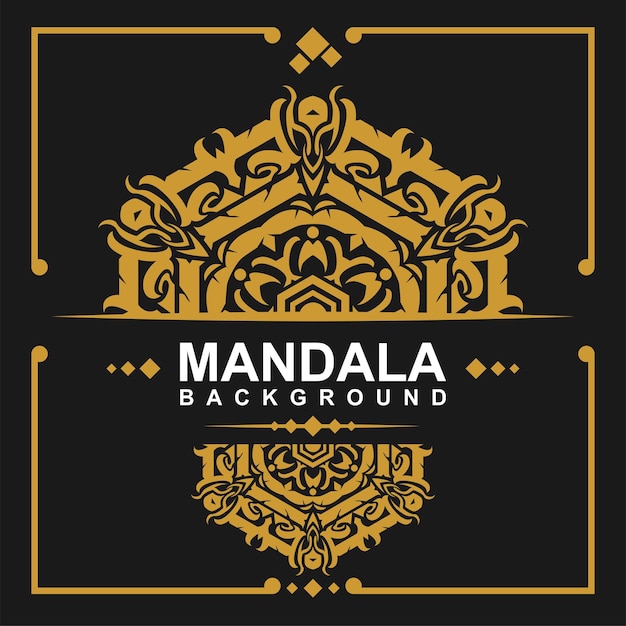 Vector luxe sier mandala ontwerp achtergrond in gouden kleur