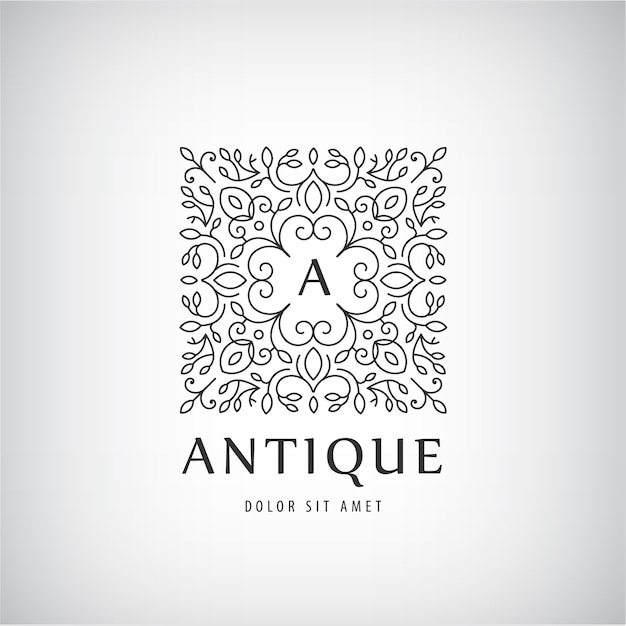 Vector luxe vintage logo illustratie