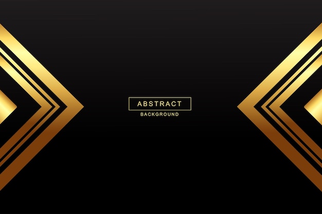 Vector luxury black background with gold arrow