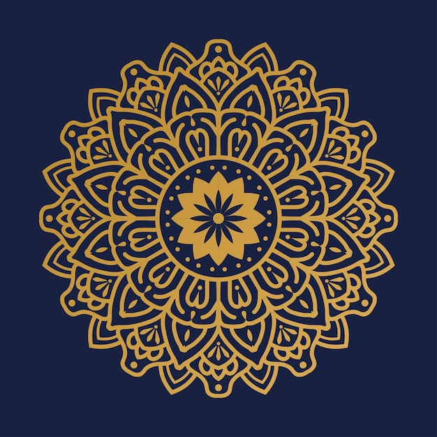 Vector vector luxury golden mandala design with luxurious arabic islamic style