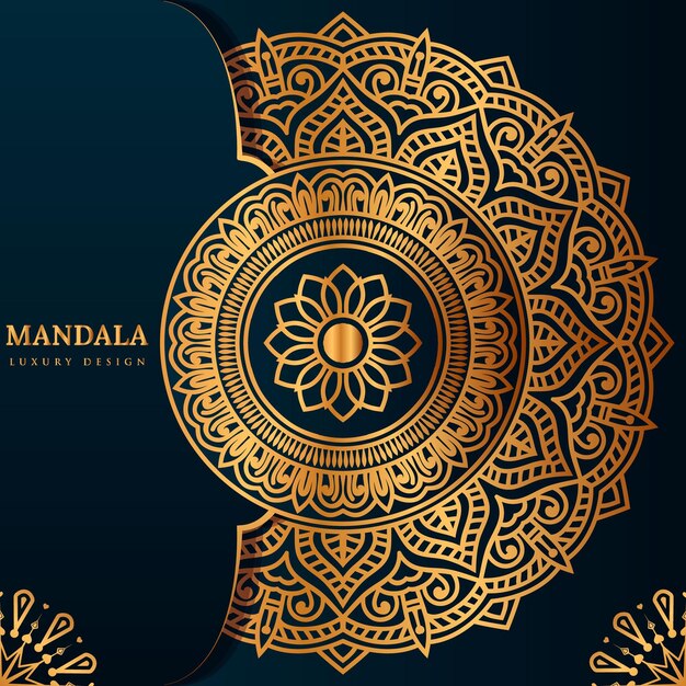 Vector luxury mandala background design template