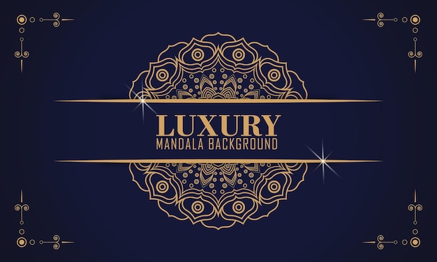Vector luxury mandala background with golden pattern