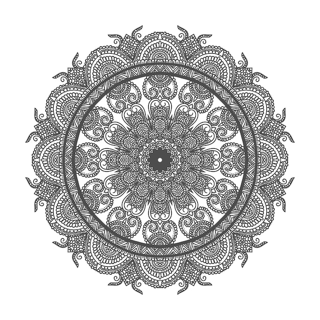 Vector luxury mandala template background and ornamental design for coloring page