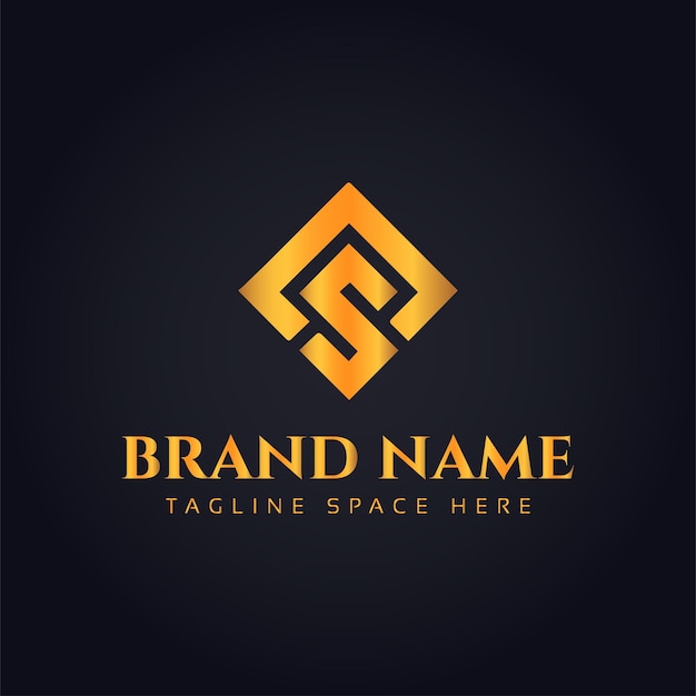 Vector luxury monogram gold brand logo concept for letters as