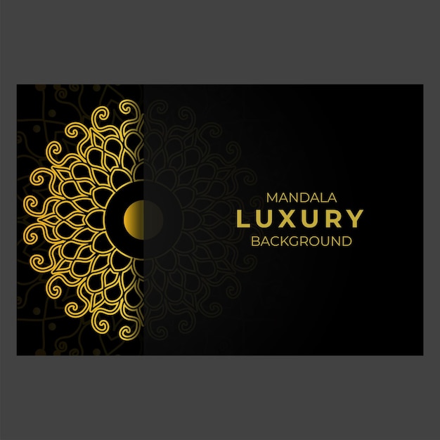 Vector luxury ornamental design on golden mandala