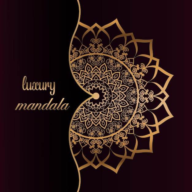 Vector Luxury ornamental mandala background with golden decoration.